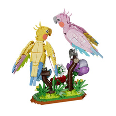 637PCS Cockatiel Love Valentine's Day MOC Building Block Bricks |MocPixel