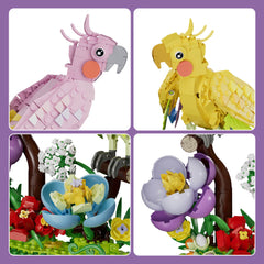 637PCS Cockatiel Love Valentine's Day MOC Building Block Bricks |MocPixel