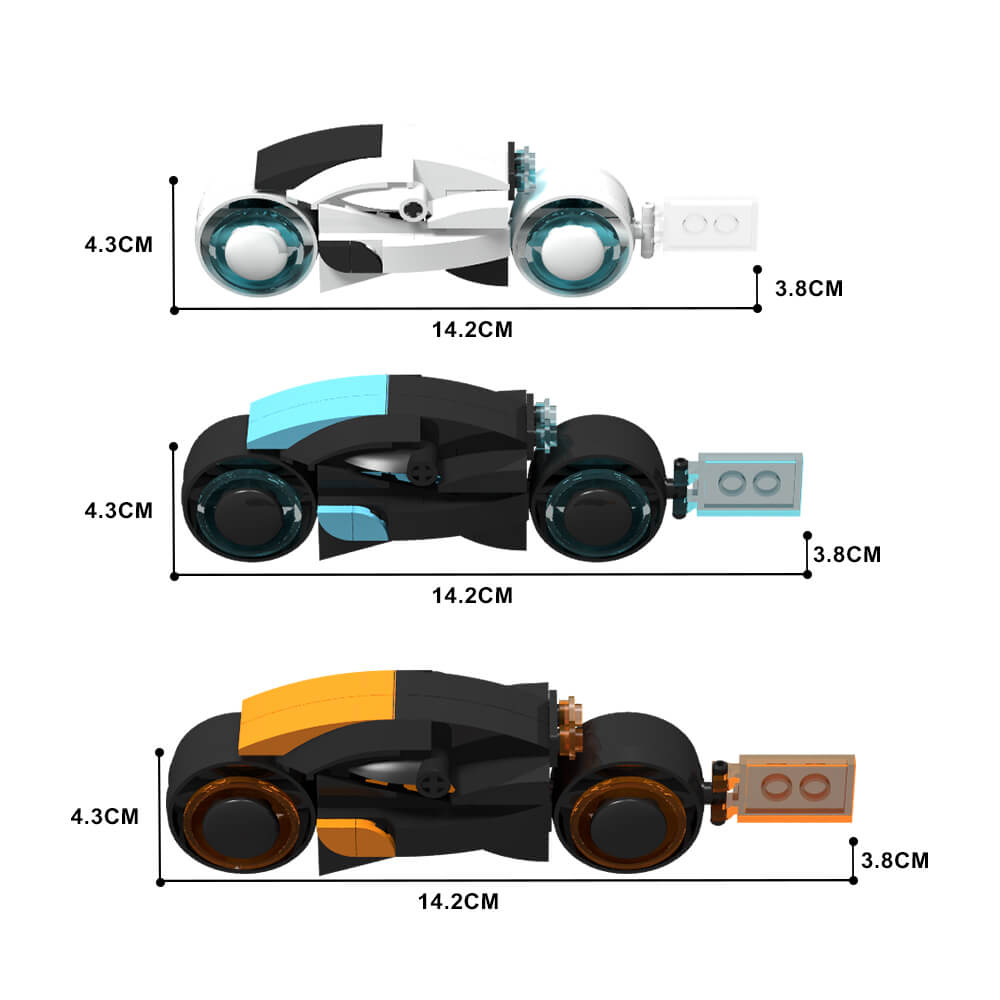 Tron: lightcycle & Classic Recognizer MOC Building Block Bricks |MocPixel Tron: lightcycle & Classic Recognizer MOC Building Block Bricks |MocPixel - 3 X 67PCS+Recognizer Lego Block Sets Alternative