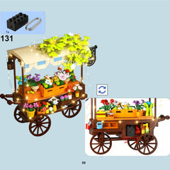 458PCS Flower Car/ Float with LED Light MOC Building Block Bricks |MocPixel