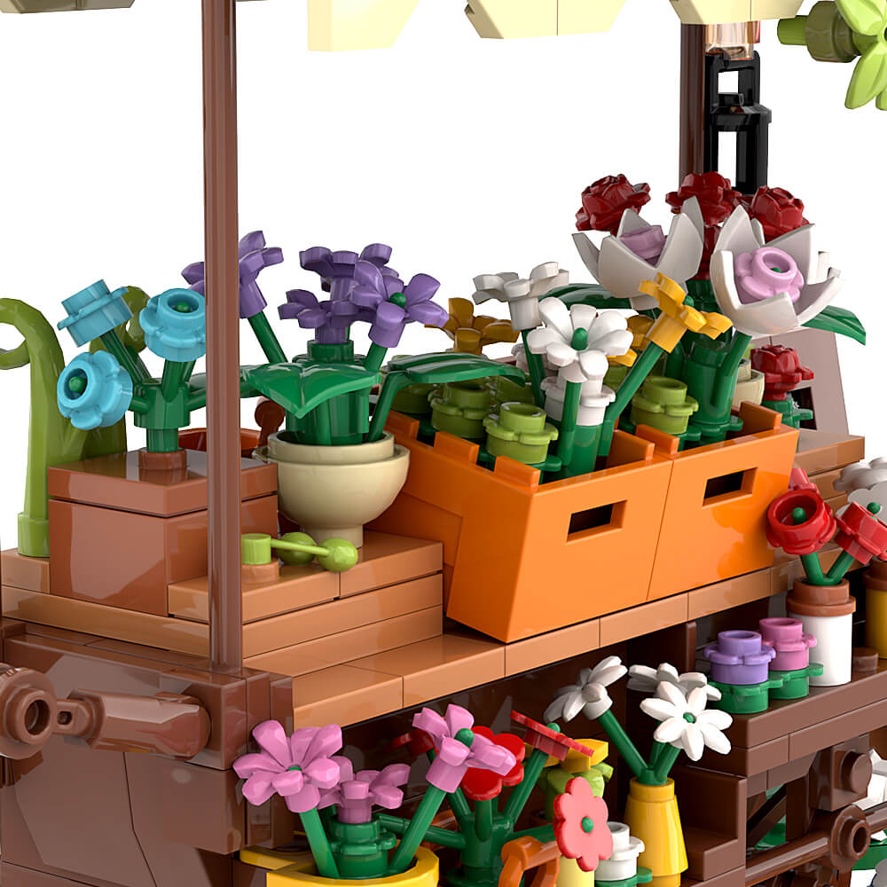 458PCS Flower Car/ Float with LED MOC Building Block Bricks |MocPixel 458PCS Flower Car/ Float with LED MOC Building Block Bricks |MocPixel - Paper Instruction Lego Block Sets Alternative