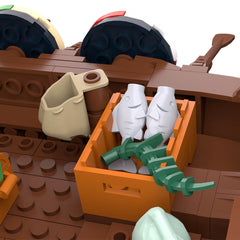 568PCS Viking Pirate Longship MOC Building Block Bricks |MocPixel
