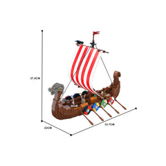 568PCS Viking Pirate Longship MOC Building Block Bricks |MocPixel