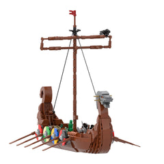 568PCS Viking Pirate Longship MOC Building Block Bricks |MocPixel