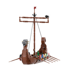 568PCS Viking Pirate Longship MOC Building Block Bricks |MocPixel