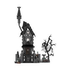 586PCS Halloween Party House With LED MOC Building Block Bricks |MocPixel