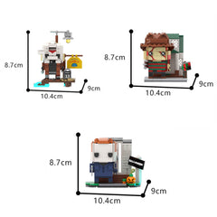 3 Killers Collection Voorhees/ Michael Myers/ Freddy Krueger Brickheadz MOC Building Blocks