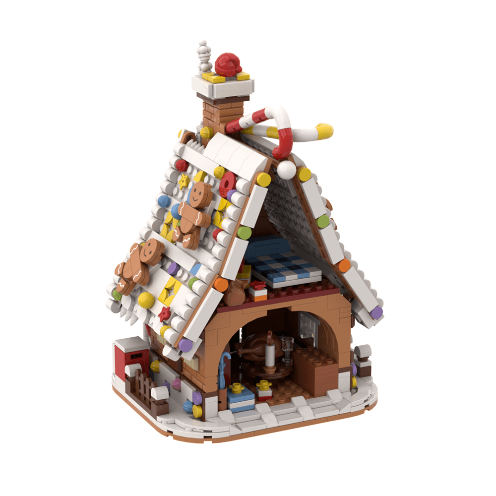 916PCS Gingerbread Candy House Christmas with LED Light MOC Building Block Bricks |MocPixel