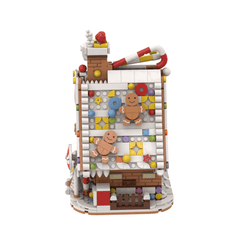916PCS Gingerbread Candy House Christmas with LED Light MOC Building Block Bricks |MocPixel