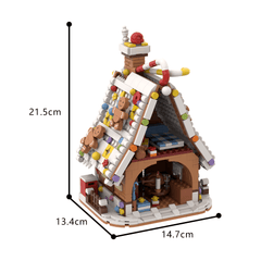 916PCS Gingerbread Candy House Christmas with LED Light MOC Building Block Bricks |MocPixel