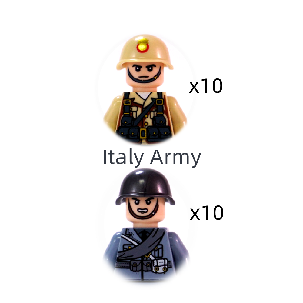 Mini WW2 Military Action Figure - America + Europe Soldiers for World War II Scene |MocPixel Mini WW2 Military Action Figure - America + Europe Soldiers for World War II Scene |MocPixel - IT-20pcs Lego Block Sets Alternative
