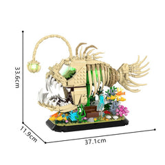 933PCS Fossil Monkfish MOC Building Block Bricks |MocPixel