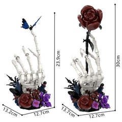 Nether Butterfly Bone, Dark Night Rose/ Crimson Rose-Goth Series MOC Building Block Bricks |MocPixel
