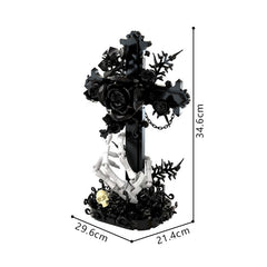 497PCS Black Vow: Rose Cross MOC Building Block Bricks |MocPixel