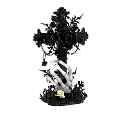 497PCS Black Vow: Rose Cross MOC Building Block Bricks |MocPixel