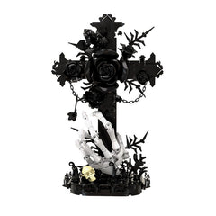 497PCS Black Vow: Rose Cross MOC Building Block Bricks |MocPixel