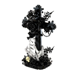 497PCS Black Vow: Rose Cross MOC Building Block Bricks |MocPixel