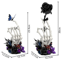 Nether Butterfly Bone, Dark Night Rose/ Crimson Rose-Goth Series MOC Building Block Bricks |MocPixel