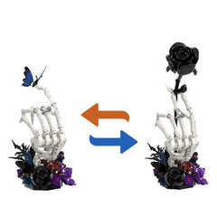 Nether Butterfly Bone, Dark Night Rose/ Crimson Rose-Goth Series MOC Building Block Bricks |MocPixel