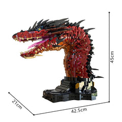 5424PCS Fire Dragon Bust - Inspired By Smaug MOC Building Block Bricks |MocPixel