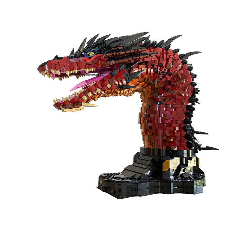 5424PCS Fire Dragon Bust - Inspired By Smaug MOC Building Block Bricks |MocPixel