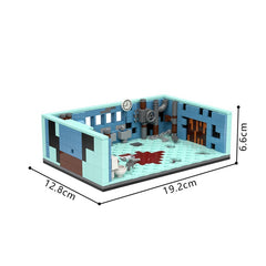 650PCS Bathroom Horror saw MOC Building Block Bricks |MocPixel