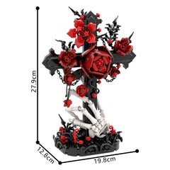 Gothic Cross & Cross With Flowers MOC Building Block Bricks |MocPixel