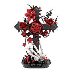 Gothic Cross & Cross With Flowers MOC Building Block Bricks |MocPixel