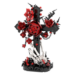 Gothic Cross & Cross With Flowers MOC Building Block Bricks |MocPixel