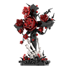 Gothic Cross & Cross With Flowers MOC Building Block Bricks |MocPixel