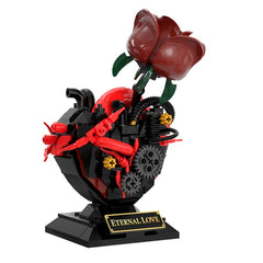 355PCS Gothic Heart Rose MOC Building Block Bricks |MocPixel
