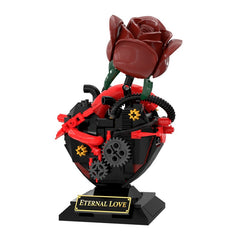 355PCS Gothic Heart Rose MOC Building Block Bricks |MocPixel