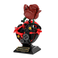355PCS Gothic Heart Rose MOC Building Block Bricks |MocPixel