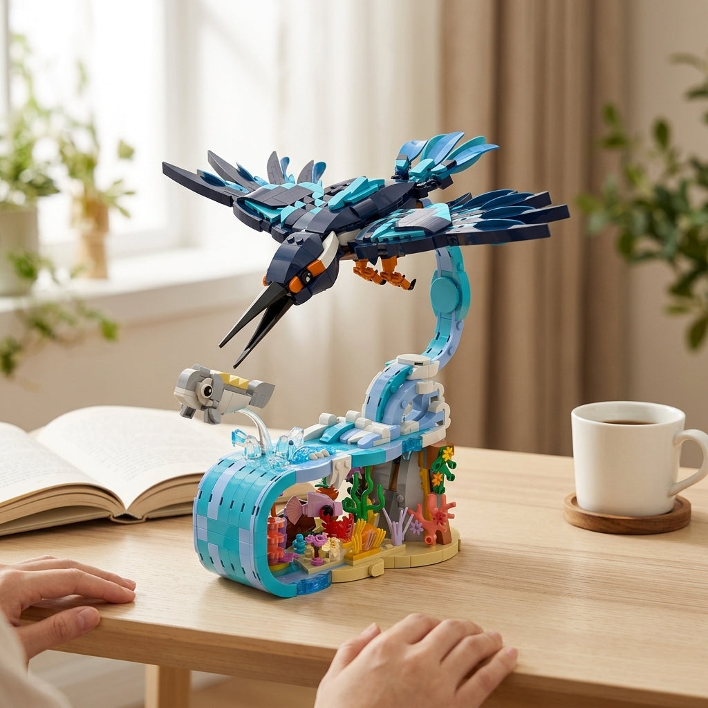 744PCS Kingfisher-Bird Series MOC Building Block Bricks |MocPixel