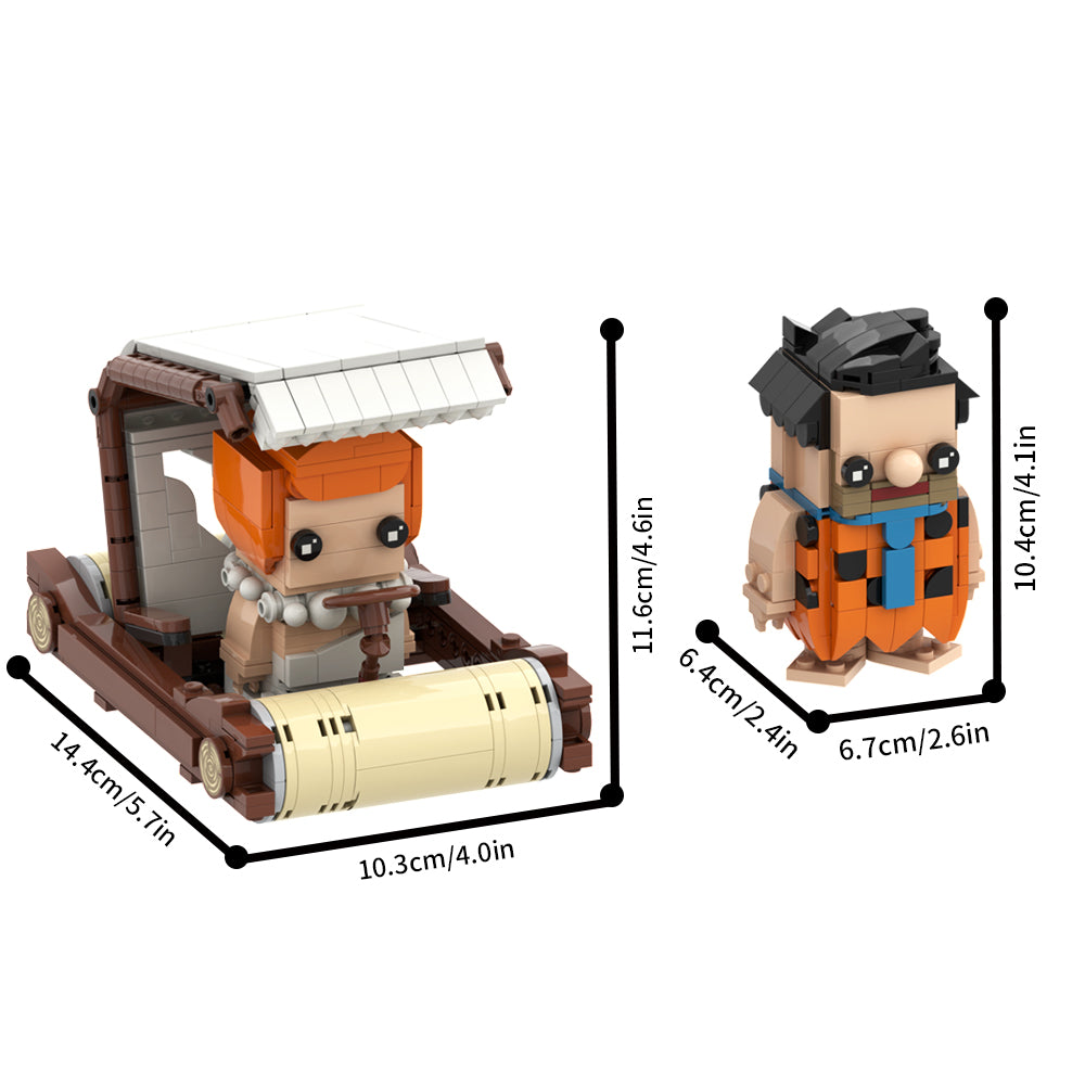 Fred And Wilma/ Car- WWE MOC Building Block Bricks |MocPixel