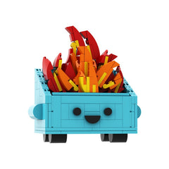 268PCS Dumpster Fire MOC Building Block Bricks |MocPixel