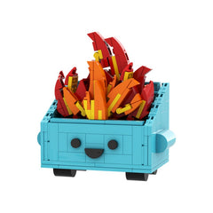 268PCS Dumpster Fire MOC Building Block Bricks |MocPixel