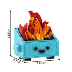 268PCS Dumpster Fire MOC Building Block Bricks |MocPixel