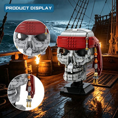 869PCS Pirate Skull MOC Building Block Bricks |MocPixel