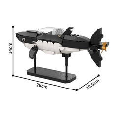 391PCS Shark Submarine MOC Building Block Bricks |MocPixel