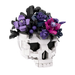 Gothic Series - Skull& Evil Eye With Flower MOC Building Block Bricks |MocPixel