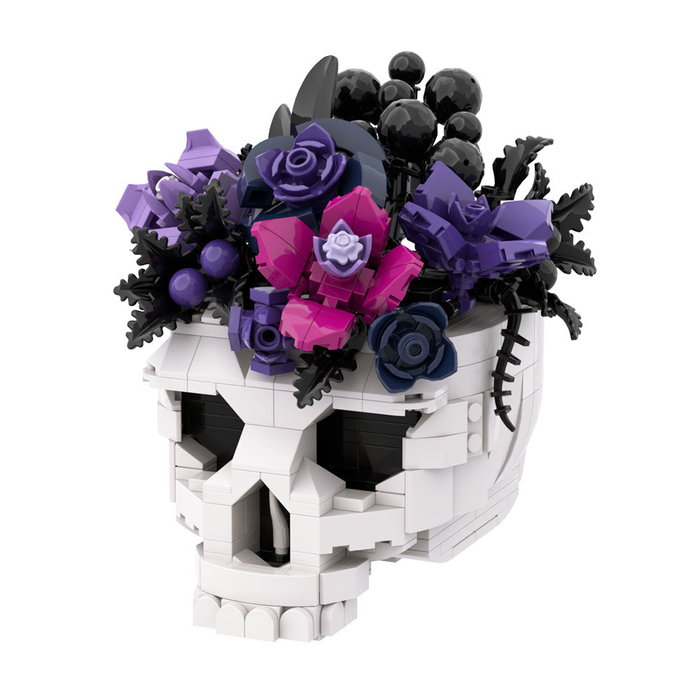Gothic Series - Skull& Evil Eye With Flower MOC Building Block Bricks |MocPixel