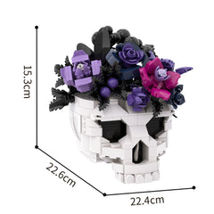 Gothic Series - Skull& Evil Eye With Flower MOC Building Block Bricks |MocPixel