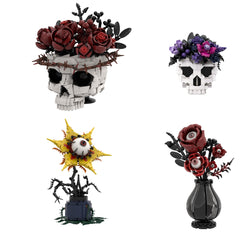 Gothic Series - Skull& Evil Eye With Flower MOC Building Block Bricks |MocPixel