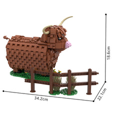 923PCS Highland Cattle/ Kyloe MOC Building Block Bricks |MocPixel