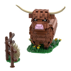923PCS Highland Cattle/ Kyloe MOC Building Block Bricks |MocPixel