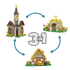 382PCS 3 in 1- Easter Jesus MOC Building Block Bricks |MocPixel