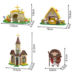 382PCS 3 in 1- Easter Jesus MOC Building Block Bricks |MocPixel