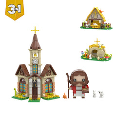 382PCS 3 in 1- Easter Jesus MOC Building Block Bricks |MocPixel
