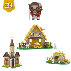 382PCS 3 in 1- Easter Jesus MOC Building Block Bricks |MocPixel